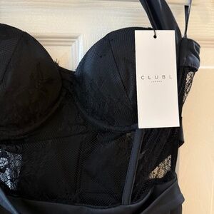 New with Tag ClubL London midi dress with mesh details